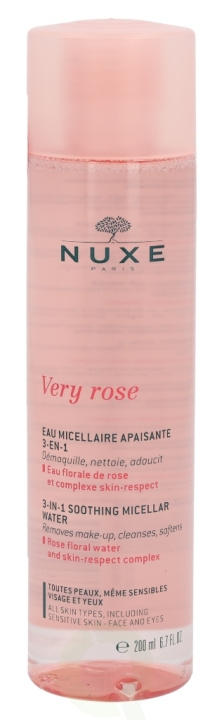 Nuxe Very Rose 3-In-1 Soothing Micellar Water 200 ml All Skin Types, Including in the group BEAUTY & HEALTH / Skin care / Face / Face Water & Facemist at TP E-commerce Nordic AB (C54300)
