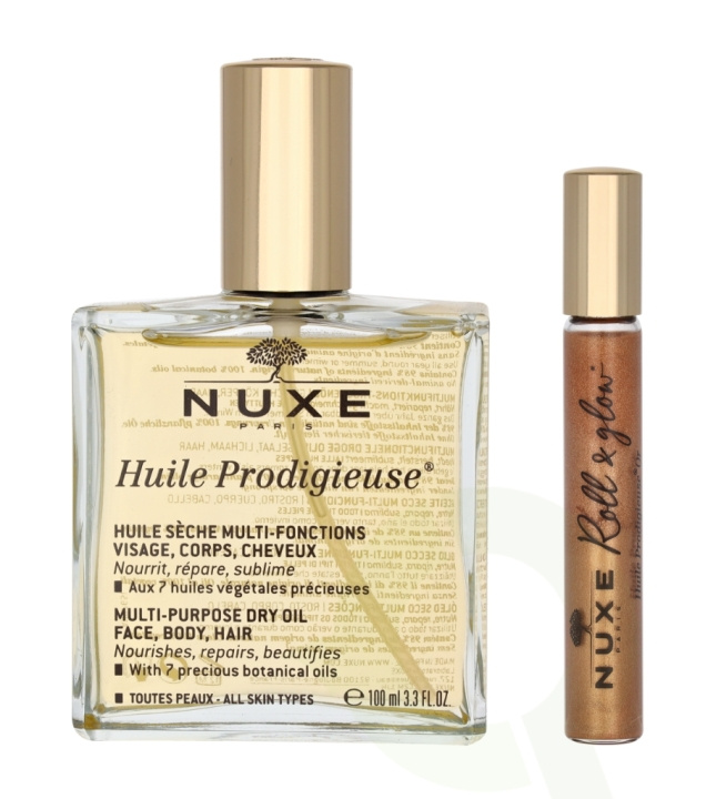 Nuxe Prodigieux Multi-Purpose Dry Oil Set 108 ml Multi-Purpose Dry Oil Oil 100ml/Multi-Purpose Dry Oil Roll-On 8ml in the group BEAUTY & HEALTH / Skin care / Face / Facial oil at TP E-commerce Nordic AB (C54412)