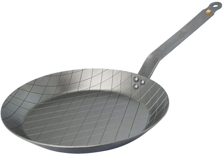 De Buyer Mineral B Element-stekpanna med räfflat mönster, tillverkad av kolstål, 28 cm in the group HOME, HOUSEHOLD & GARDEN / Kitchen utensils / Frying pans at TP E-commerce Nordic AB (C54520)