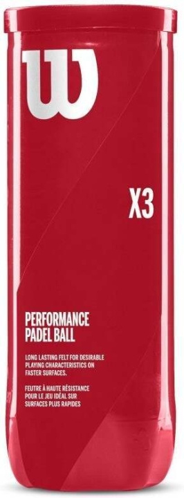 Wilson Padel X3 -padelboll, 3 st in the group Sport, leisure & Hobby / Sports equipment / Padel Accessories at TP E-commerce Nordic AB (C54580)