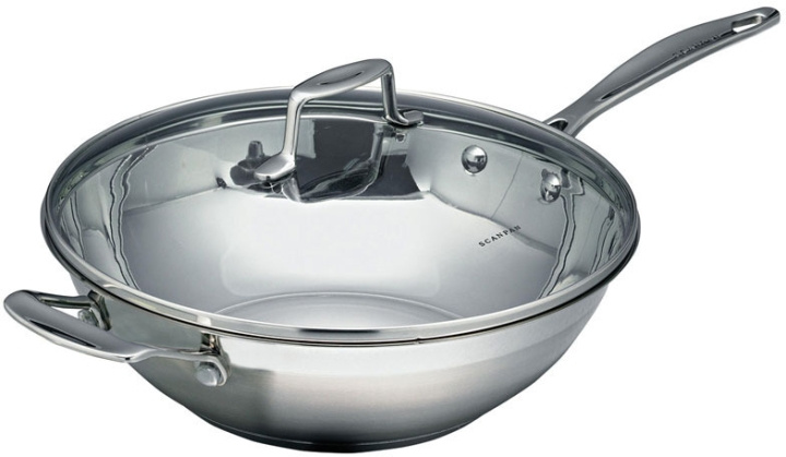 Scanpan Impact - wok-stekpanna, rostfritt stål, 32 cm in the group HOME, HOUSEHOLD & GARDEN / Kitchen utensils / Frying pans at TP E-commerce Nordic AB (C54683)