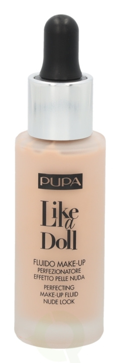 Pupa Milano Pupa Pupa Like A Doll Perfecting Make-Up Fluid SPF15 30 ml #020 Light Beige in the group BEAUTY & HEALTH / Makeup / Facial makeup / Foundation at TP E-commerce Nordic AB (C54812)