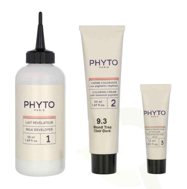 Phyto Phytocolor Permanent Color 112 ml #9.3 Golden Very Light Blond in the group BEAUTY & HEALTH / Hair & Styling / Hair care / Hair Dye / Hair Dye & Color bombs at TP E-commerce Nordic AB (C55176)