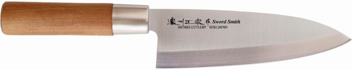 SATAKE Noushu Masamuke Saku Chrome Deba kockkniv, 16 cm in the group HOME, HOUSEHOLD & GARDEN / Kitchen utensils / Kitchen knives & Knife sharpeners at TP E-commerce Nordic AB (C55305)