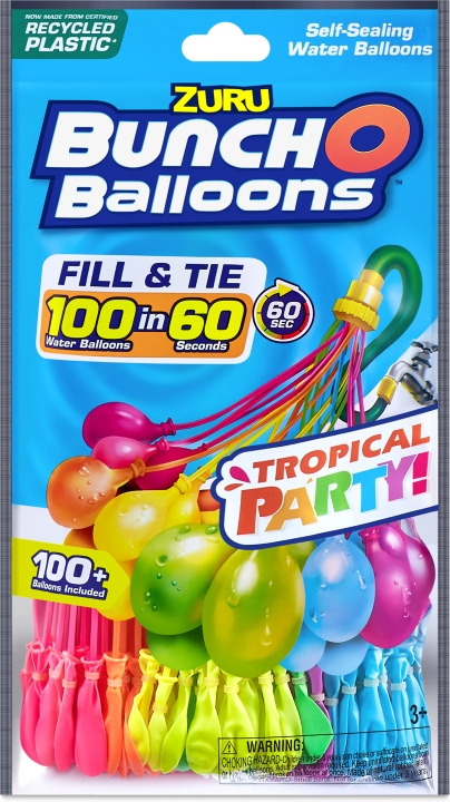 Bunch O \'Balloons Tropical Party -vattenballonger, 3 buntar in the group TOYS, KIDS & BABY PRODUCTS / Outdoor toys / Garden toys at TP E-commerce Nordic AB (C55362)