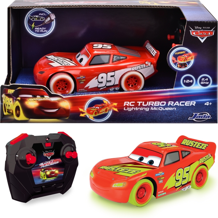 Jada RC Disney Cars Glow Racers - fjärrstyrd bil, Blixten McQueen in the group TOYS, KIDS & BABY PRODUCTS / Radio controlled / RC cars at TP E-commerce Nordic AB (C55407)