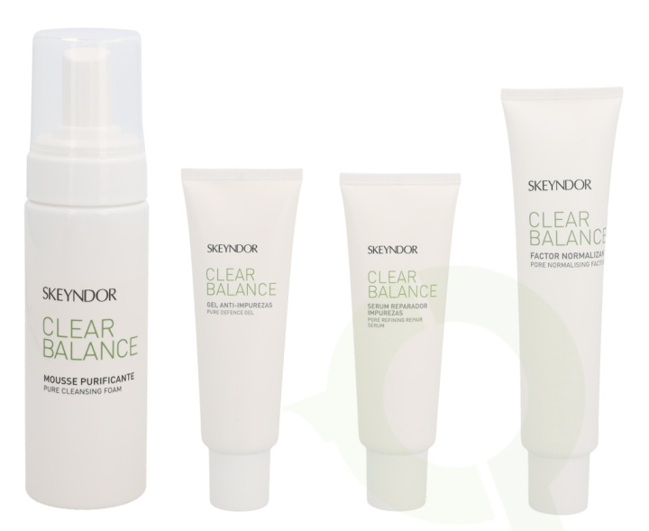 Skeyndor Clear Balance Oily Skins Pack 325 ml Pure Cleansing Foam 150ml/2xPure Defence Gel 50ml/Pore Normalising Factor 75ml in the group BEAUTY & HEALTH / Gift sets / Gift sets for her at TP E-commerce Nordic AB (C55962)