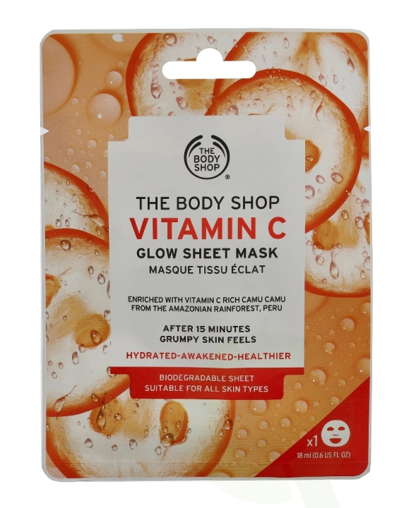 The Body Shop Sheet Mask 18 ml Glow - Vitamin C in the group BEAUTY & HEALTH / Skin care / Face / Masks at TP E-commerce Nordic AB (C56336)