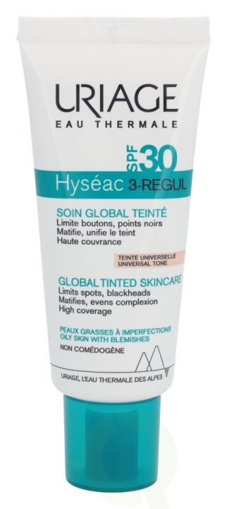 Uriage Hyseac 3-Regul Global Tinted Skin-Care SPF30 40 ml in the group BEAUTY & HEALTH / Skin care / Face / Day cream at TP E-commerce Nordic AB (C56553)