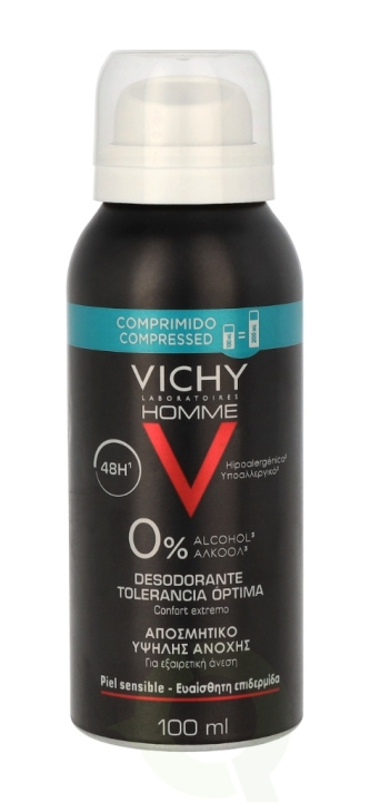 Vichy Homme 48H Optimal Tolerance Deodorant Spray 100 ml in the group BEAUTY & HEALTH / Fragrance & Perfume / Deodorants / Deodorant for women at TP E-commerce Nordic AB (C56668)
