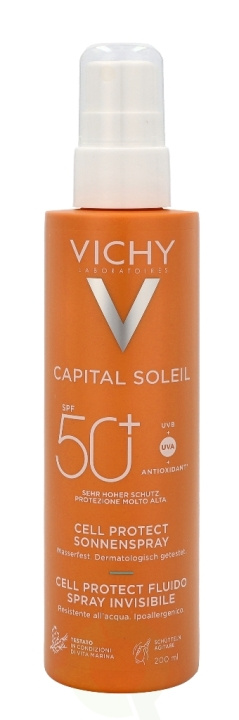 Vichy Capital Soleil Cell Protect Water Fluid Spray SPF50+ 200 ml in the group BEAUTY & HEALTH / Skin care / Face / Day cream at TP E-commerce Nordic AB (C56673)