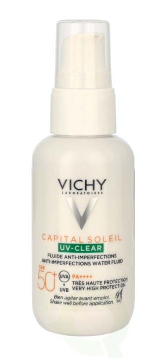 Vichy Capital Soleil UV Clear Anti-Imperfections Water SPF50 40 ml in the group BEAUTY & HEALTH / Skin care / Tanning / Sunscreen at TP E-commerce Nordic AB (C56680)