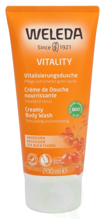 Weleda Vitality Creamy Body Wash 200 ml Sanddorn, Stimulating And Enlivening in the group BEAUTY & HEALTH / Skin care / Body health / Bath & Shower gels at TP E-commerce Nordic AB (C56727)