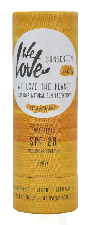 We Love The Planet Vegan Sunscreen Stick SPF20 50 gr in the group BEAUTY & HEALTH / Skin care / Tanning / Sunscreen at TP E-commerce Nordic AB (C56774)