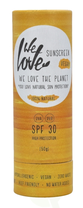 We Love The Planet Vegan Sunscreen Stick SPF30 50 gr in the group BEAUTY & HEALTH / Skin care / Tanning / Sunscreen at TP E-commerce Nordic AB (C56775)