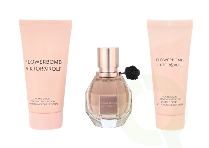 Viktor & Rolf Flowerbomb Giftset 120 ml Edp Spray 30ml/Body Lotion 50ml/Body Ceam 40ml in the group BEAUTY & HEALTH / Gift sets / Gift sets for her at TP E-commerce Nordic AB (C56819)