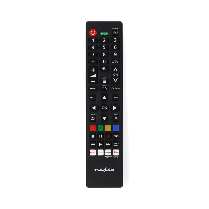 Nedis Replacement Remote Control | Suitable for: Panasonic / Sharp | Preprogrammed | 1 Device | Amazon Prime / Disney + Button / Netflix Button / Rakuten TV Button / Youtube Button | Infrared | Black in the group HOME ELECTRONICS / Audio & Picture / TV & Accessories / Remote controls at TP E-commerce Nordic AB (C57015)