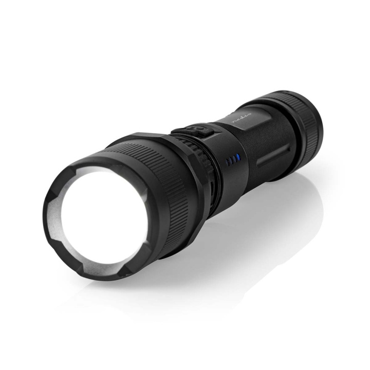 Nedis LED Torch | Battery Powered | 3.7 V DC | 10 W | N/A | Batteries included | Rechargeable | Rated luminous flux: 1000 lm | Light range: 110 m | Beam angle: 9.5 ° in the group Sport, leisure & Hobby / Flashlights & Head lamps / Flashlights at TP E-commerce Nordic AB (C57026)