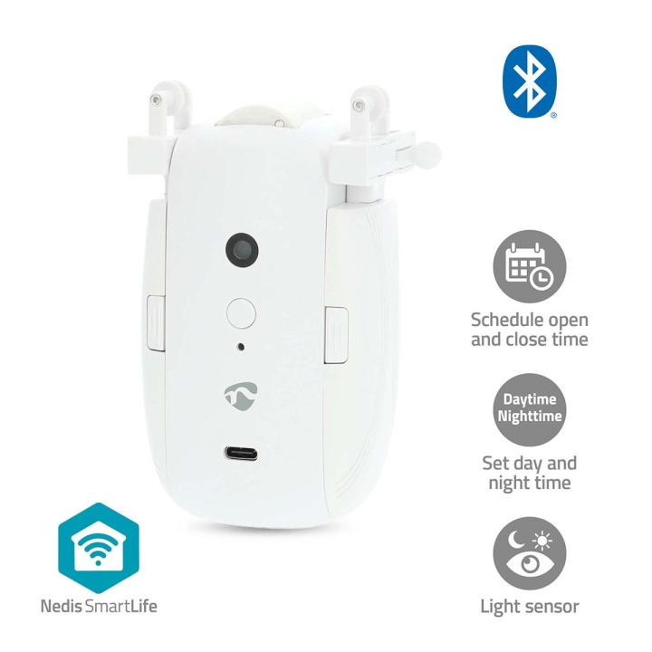 Nedis Curtain Robot | Battery Powered / USB Powered | 4000 mAh | Bluetooth® | White in the group HOME, HOUSEHOLD & GARDEN / Smart home at TP E-commerce Nordic AB (C57032)