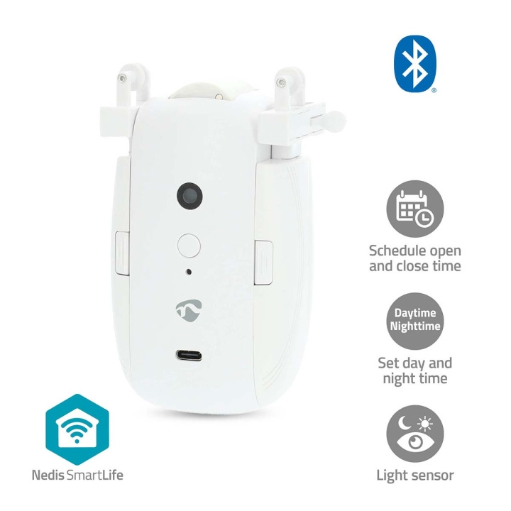 Nedis Curtain Robot | Battery Powered / USB Powered | 4000 mAh | Bluetooth® | White in the group HOME, HOUSEHOLD & GARDEN / Smart home / Smart home systems at TP E-commerce Nordic AB (C57032)