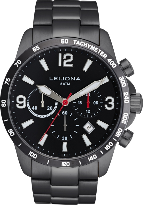 Leijona 5012-2160 - armbandsur, 42,5 mm, svart in the group Sport, leisure & Hobby / Accessories / Watches at TP E-commerce Nordic AB (C57138)
