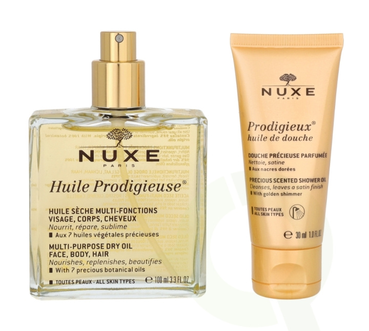 Nuxe Prodigieus Collection Set 130 ml Dry Oil 100ml/Shower Oil 30ml in the group BEAUTY & HEALTH / Gift sets / Gift sets for her at TP E-commerce Nordic AB (C57575)