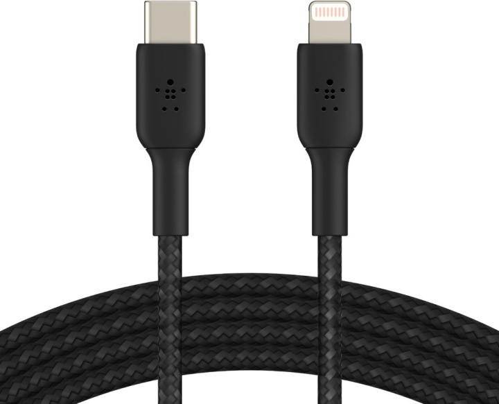 Belkin BOOST CHARGE™ Lightning - USB-C-kabel flätad, 2m, svart in the group SMARTPHONE & TABLETS / Chargers & Cables / Cables / Cables Lightning at TP E-commerce Nordic AB (C57669)