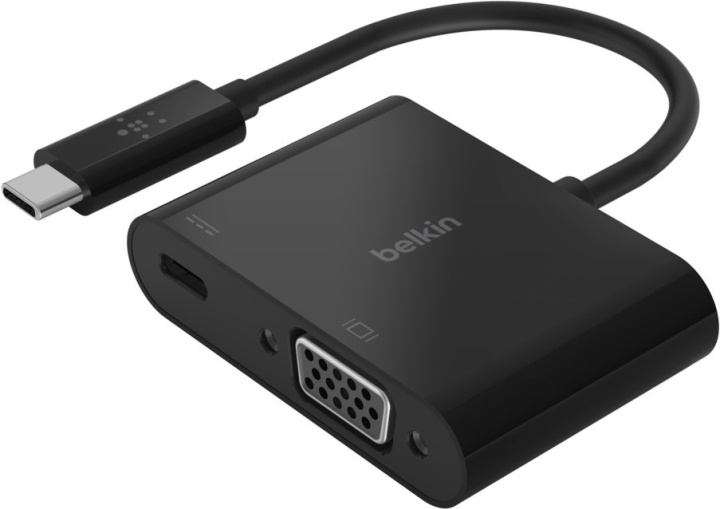Belkin USB-C® - VGA + laddningsadapter in the group COMPUTERS & PERIPHERALS / Computer cables / VGA / Adapters at TP E-commerce Nordic AB (C57682)