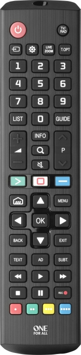 One For All URC 4911 universell fjärrkontroll för LG TV in the group HOME ELECTRONICS / Audio & Picture / TV & Accessories / Remote controls at TP E-commerce Nordic AB (C57706)