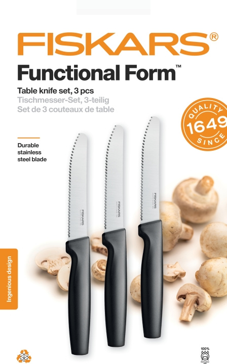 Fiskars Functional Form - bordsknivset, 3-delat in the group HOME, HOUSEHOLD & GARDEN / Kitchen utensils / Kitchen knives & Knife sharpeners at TP E-commerce Nordic AB (C57723)