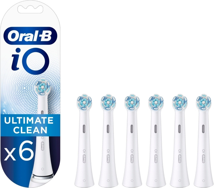 Oral B iO Ultimate Clean - borsthuvud, vit, 6 stycken in the group BEAUTY & HEALTH / Oral care / Accessories for electric toothbrushes at TP E-commerce Nordic AB (C57742)