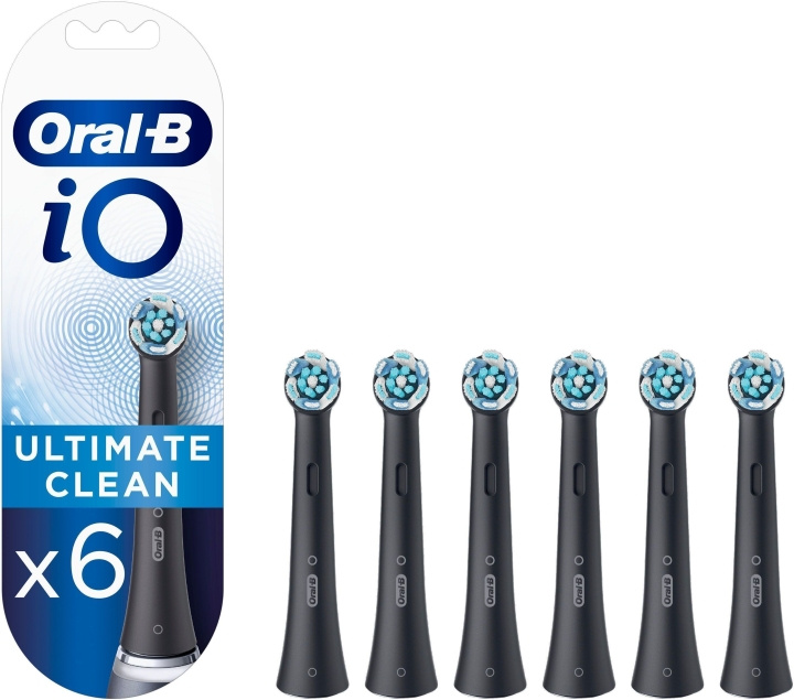 Oral B iO Ultimate Clean - tandborsthuvud, svart, 6 stycken in the group BEAUTY & HEALTH / Oral care / Accessories for electric toothbrushes at TP E-commerce Nordic AB (C57743)