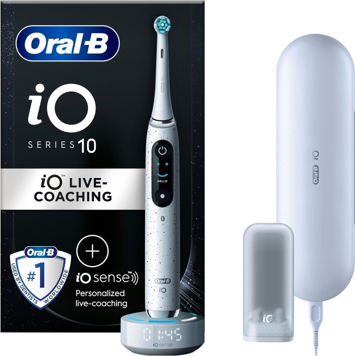 Oral B iO 10 - elektrisk tandborste, vit in the group BEAUTY & HEALTH / Oral care / Electric toothbrushes at TP E-commerce Nordic AB (C57749)