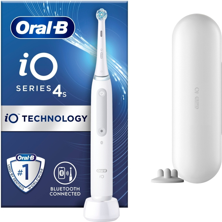 Oral B iO Series 4s - elektrisk tandborste, vit in the group BEAUTY & HEALTH / Oral care / Electric toothbrushes at TP E-commerce Nordic AB (C57759)
