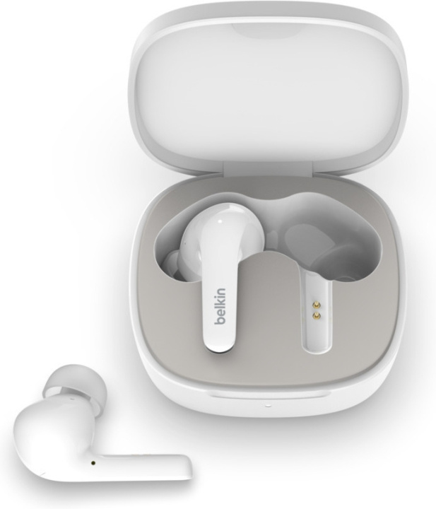 Belkin Soundform Flow - hörlurar med aktiv brusreducering, vita in the group HOME ELECTRONICS / Audio & Picture / Headphones & Accessories / Headphones at TP E-commerce Nordic AB (C57788)