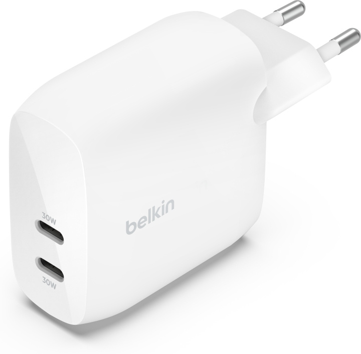 Belkin BoostCharge Pro 2-ports USB-C PPS PD 60 W Väggladdare in the group SMARTPHONE & TABLETS / Chargers & Cables / Wall charger / Wall charger USB-C at TP E-commerce Nordic AB (C57821)