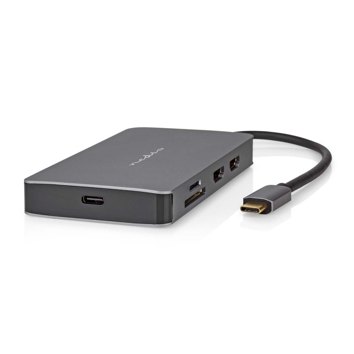 Nedis USB Multi-Port Adapter | 7-in-1 | USB 3.2 Gen 1 | USB-C™ Male | Micro SD / RJ45 Female / SD / USB-C™ Female / 2x HDMI™ / 2x USB-A Female | 5 Gbps | 0.20 m | Round | Gold Plated | PVC | Anthracite | Box in the group COMPUTERS & PERIPHERALS / Laptops & accessories / Docking station at TP E-commerce Nordic AB (C57842)