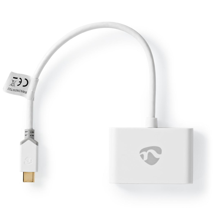 Nedis USB Adapter | USB 3.1 Gen1 | USB-C™ Male | 2x USB-A | 1000 Mbps | 0.20 m | Round | Gold Plated | PVC | White | Window Box in the group COMPUTERS & PERIPHERALS / Computer accessories / USB-Hubs at TP E-commerce Nordic AB (C57845)