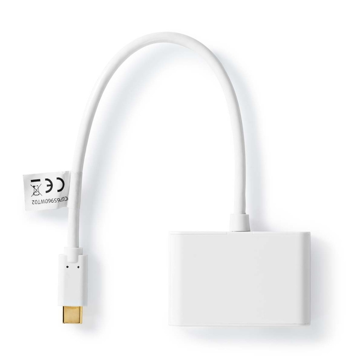 Nedis USB Adapter | USB 3.2 Gen 1 | USB-C™ Male | 2x USB-A | 1000 Mbps | 0.20 m | Round | Nickel Plated | PVC | White | Blister in the group COMPUTERS & PERIPHERALS / Computer accessories / USB-Hubs at TP E-commerce Nordic AB (C57853)