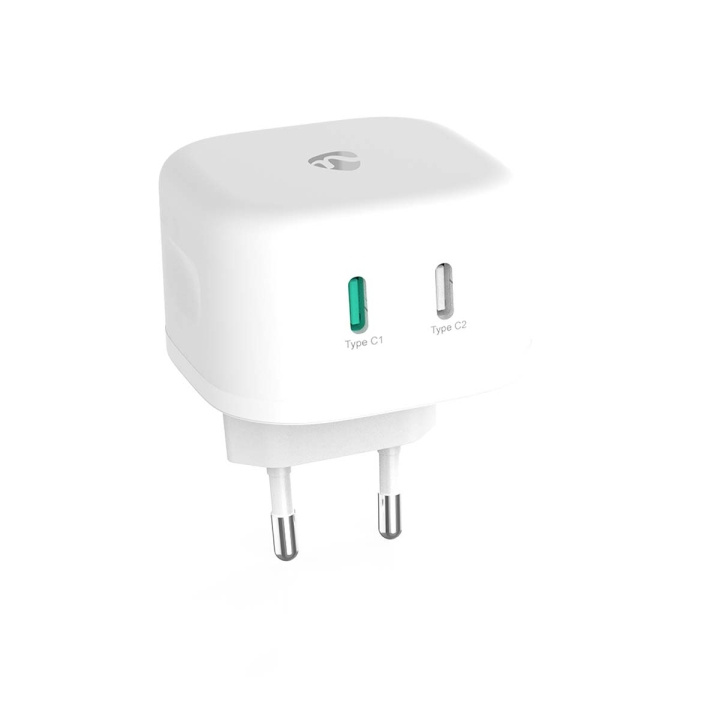 Nedis Wall Charger | 45 W | GaN | Quick charge feature | 2.25 / 3.0 A | Number of outputs: 2 | 2x USB-C™ | Automatic Voltage Selection in the group SMARTPHONE & TABLETS / Chargers & Cables / Wall charger / Wall charger USB-C at TP E-commerce Nordic AB (C57885)