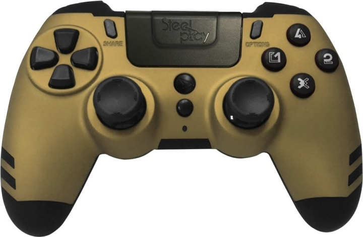 Steelplay MetalTech trådlös spelkontroll, guld, PS4 / PS3 / PC in the group HOME ELECTRONICS / Game consoles & Accessories / Sony PlayStation 4 at TP E-commerce Nordic AB (C57964)