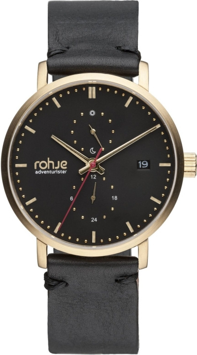 Rohje Adventurister Gold armbandsur, 40 mm, Läderarmband in the group Sport, leisure & Hobby / Accessories / Watches at TP E-commerce Nordic AB (C58000)