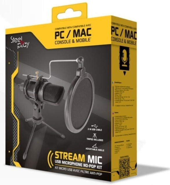 Steelplay USB Stream Mic, PC in the group COMPUTERS & PERIPHERALS / GAMING / Gaming accessories at TP E-commerce Nordic AB (C58015)