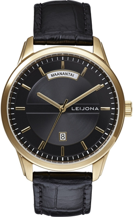 Leijona Hoods Tölö Afterwork 5120-4670 armbandsur, 38 mm, svart / guld in the group Sport, leisure & Hobby / Accessories / Watches at TP E-commerce Nordic AB (C58021)