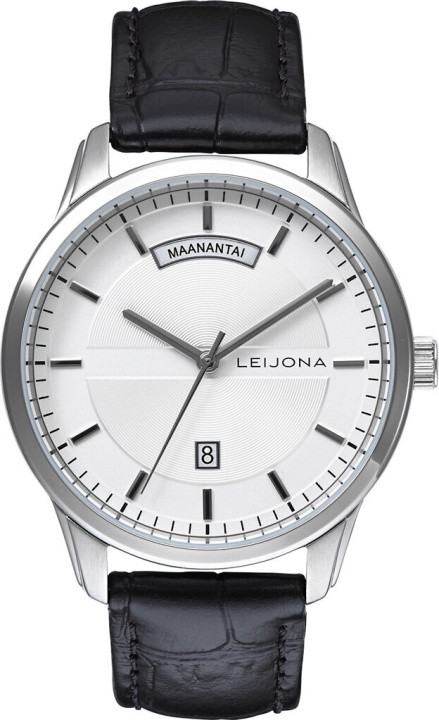 Leijona Hoods Tölö Office 5120-4677 armbandsur, 38 mm, vit/svart in the group Sport, leisure & Hobby / Accessories / Watches at TP E-commerce Nordic AB (C58023)