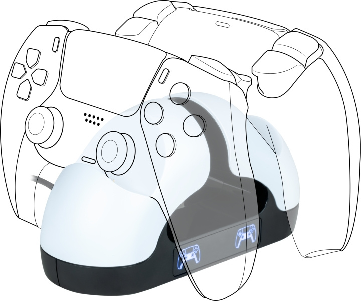 Bigben Dual Charging Station, PS5 in the group HOME ELECTRONICS / Game consoles & Accessories / Sony PlayStation 5 / Accessories at TP E-commerce Nordic AB (C58058)
