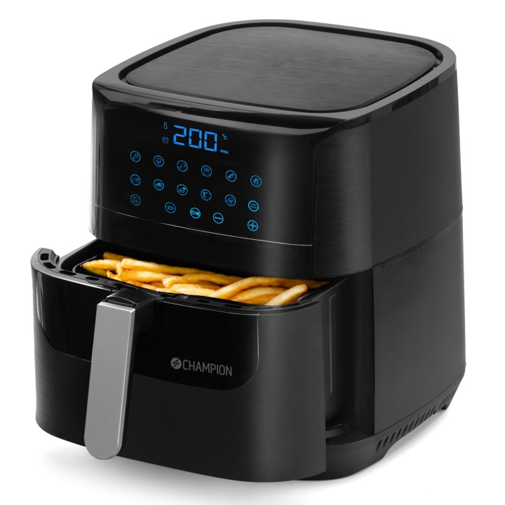 Champion Air Fryer XL Ceramic 5,5L 1800W AF600 Svart in the group HOME, HOUSEHOLD & GARDEN / Household appliances / Airfryers & Fryers at TP E-commerce Nordic AB (C58100)