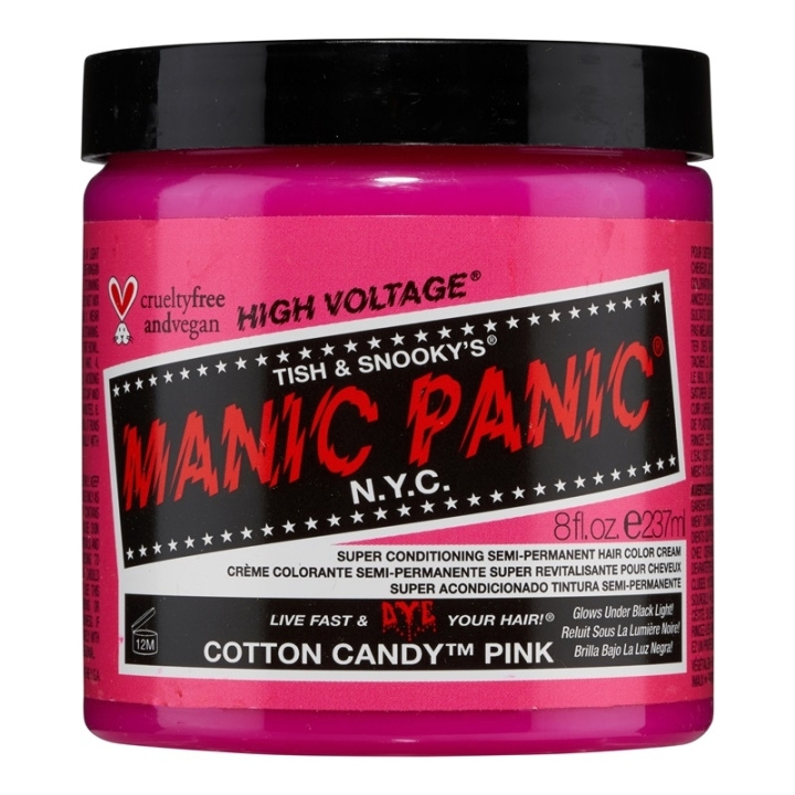 Manic Panic Cotton Candy Pink Classic Creme 237ml in the group BEAUTY & HEALTH / Hair & Styling / Hair care / Hair Dye / Hair Dye & Color bombs at TP E-commerce Nordic AB (C58354)