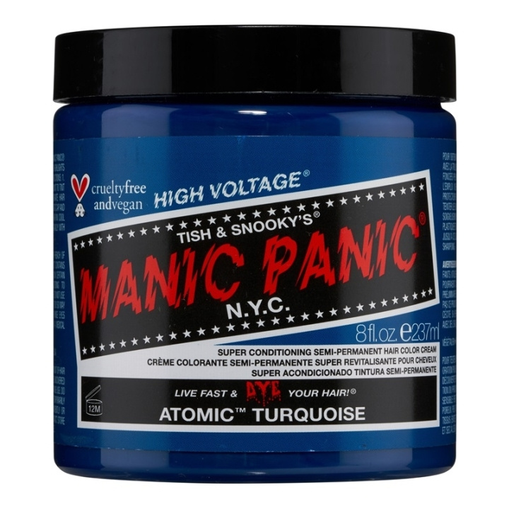 Manic Panic Atomic Turquoise Classic Creme 237ml in the group BEAUTY & HEALTH / Hair & Styling / Hair care / Hair Dye / Hair Dye & Color bombs at TP E-commerce Nordic AB (C58357)