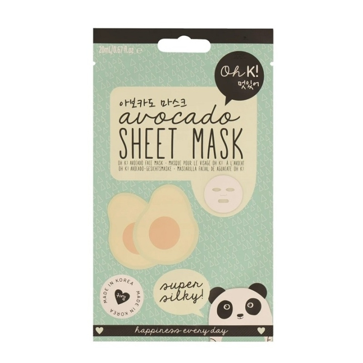 Oh K! Avocado Sheet Mask in the group BEAUTY & HEALTH / Skin care / Face / Masks at TP E-commerce Nordic AB (C58426)